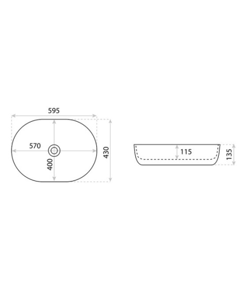 Lavita Umywalka nablatowa Blas Black 5900378334316