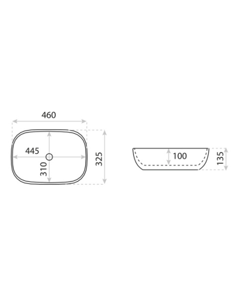Lavita Umywalka nablatowa Costa Black Line 5900378325727