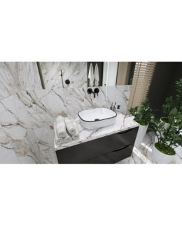 Lavita Umywalka nablatowa Costa Black Line 5900378325727