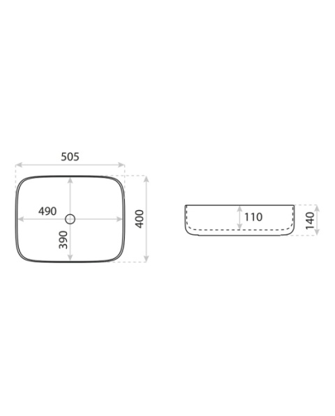 Lavita Umywalka nablatowa Galera Black Mat 5900378325949