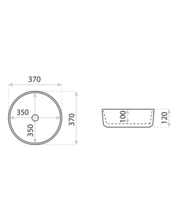 Lavita Umywalka nablatowa Merida Gold Line 5900378325130
