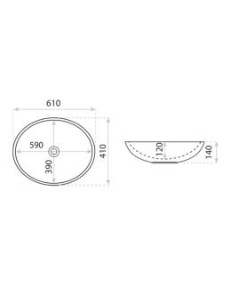 Lavita Umywalka nablatowa Vermont 5900378335382