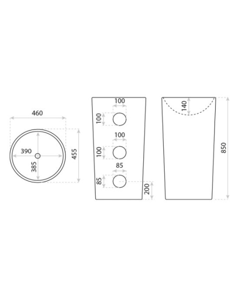 Lavita Umywalka stojąca Elena 5908211484259