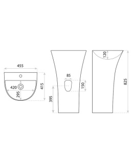 Lavita Umywalka stojąca Pera 5900378334385