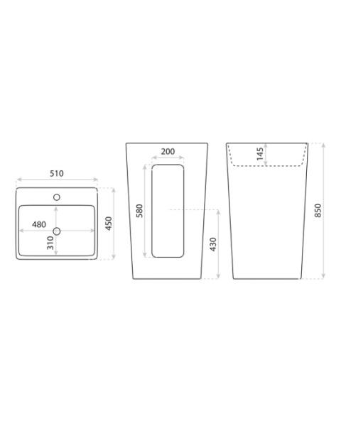Lavita Umywalka stojąca Quadro 5908211476476