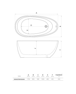 Lavita Wanna wolnostojąca Lacrima 1700 5900378315209