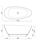 Lavita Wanna wolnostojąca Pietra 1500 Snow White Glossy 5904865593200