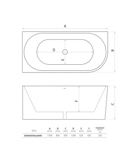 Lavita Wanna wolnostojąca przyścienna narożna Oklahoma 1700 Lewa 5900378345084