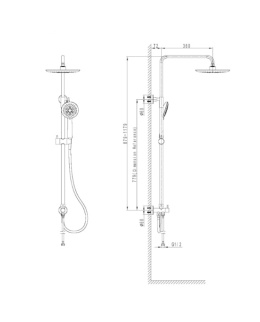 Lavita Zestaw prysznicowy z deszczownicą bez baterii Orion Chrome 5900378346159