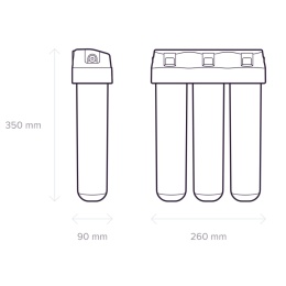 Aquaphor Kryształ H filtr wody pod zlew oczyszczający i zmiękczający. Filtr do wody Aquaphor do twardej wody.