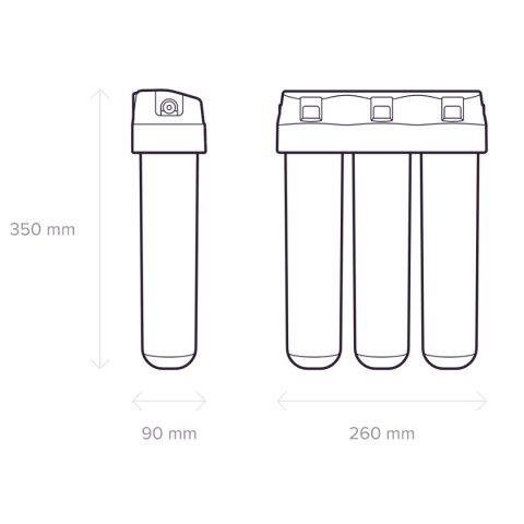Aquaphor Kryształ H filtr wody pod zlew oczyszczający i zmiękczający. Filtr do wody Aquaphor do twardej wody.