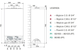 Ariston HS Premium 24 EU Kocioł gazowy kondensacyjny dwufunkcyjny o mocy 23,5kW 3301325