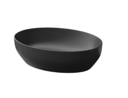 Cersanit Umywalka 50.5x38.5 cm owalna nablatowa antracyt Larga K677014