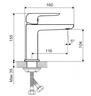 Excellent Clever 2.0 bateria umywalkowa stojąca chrom AREX4101CR