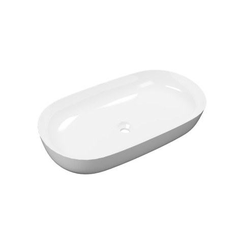 Excellent Jima umywalka nablatowa 71x41 cm owalna, biały połysk CEAC.2001.710.WH