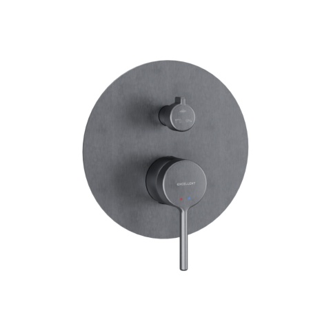 Excellent PI bateria prysznicowo-wannowa podtynkowa 3 funkcyjna, grafit szczotkowany AREX.1247AB