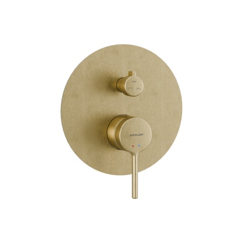 Excellent PI bateria prysznicowo-wannowa podtynkowa 3 funkcyjna, złoty szczotkowany AREX.1247GB