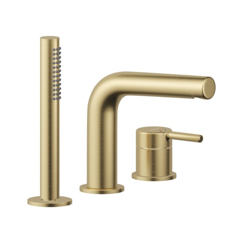 Excellent PI bateria wannowa 3 otworowa, złoty szczotkowany AREX.1234GB