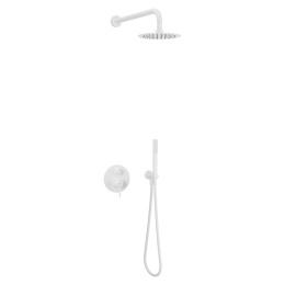 Excellent PI zestaw prysznicowo-wannowy podtynkowy 2 funkcyjny z deszczownicą 25 cm, biały mat AREX.SET.1245WH