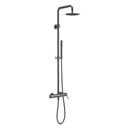 Excellent PI zestaw prysznicowy ścienny z deszczownicą 25 cm, grafit szczotkowany AREX.1281AB