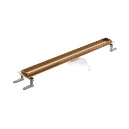 Excellent Stilio odpływ liniowy 80 cm z kołnierzem ruszt do wypełnienia płytką, miedziany szczotkowany INEX.1515.800.P.CB