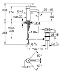 GROHE Essence K. Bateria Umywalkowa, Rozmiar S - Warm Sunset (różowe Zloto) 23589DA1