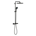GROHE Tempesta System 250 Cube Black mat System prysznicowy z termostatem do montażu ściennego 266892431