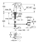 Grohe Essence Bateria umywalkowa z korkiem chrom 24173001