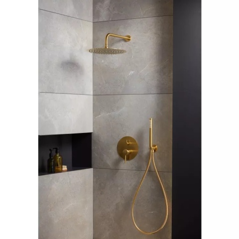 KFA Armatura MOZA BRUSHED GOLD zestaw natryskowy podtynkowy z baterią 3-funkcyjną 503950131