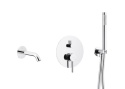 KFA MOZA CHROM ZESTAW WANNOWY PODTYNKOWY Z BATERIĄ 3-FUNKCYJNĄ 503940100