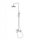 Kohlman Axel Zestaw prysznicowy natynkowy z deszczownicą i wylewką chrom QW277A