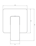 Omnires Parma bateria prysznicowa podtynkowa czarny mat PM7445BL