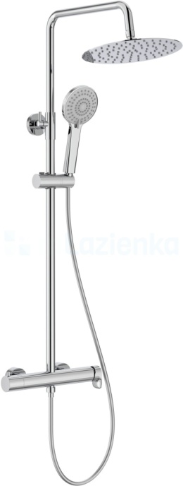 Roca Vega Plus zestaw prysznicowy ścienny chrom A5A9A6EC00