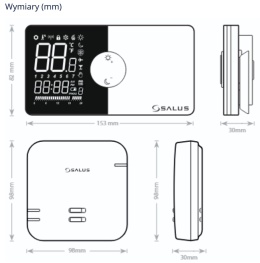 SALUS REGULATOR BEZPRZEWODOWY NATYNKOWY, BATERYJNY, TYGODNIOWY 091PRORF