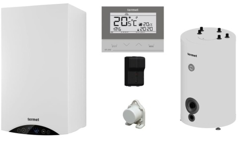 TERMET Ecocondens Gold Plus II 20 kW + ST-292 V2 + Zasobnik SG PLUS 120 (WKP58S1V2120E/PLAT)
