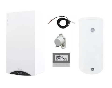 Termet Gold Plus II 25 + zasobnik SWK 100 L + regulator Termet ST-292 V3 + czujnik temp.zew. WKP58T100100K/PLAT