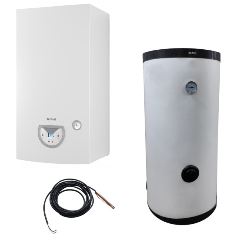 Termet Silver Pro 20 Kw + Zasobnik C.W.U. WHR 120 (Pakiet Kocioł Kondensacyjny Jednofunkcyjny + zasobnik 120 WKP615100120H/PL1T