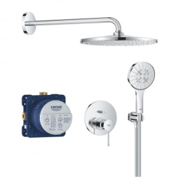 Zestaw prysznicowy Grohe Essence podtynkowy z deszczownicą Rainshower mono chrom 25287000