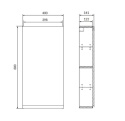 cersanit moduo 40 cm szafka łazienkowa wisząca kaszmir mat s590-110-dsm