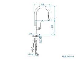 ALVEUS Bateria kuchenna ORION P czarny mat 1150895