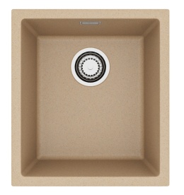 ALVEUS Zlewozmywak 40x45 OMNI 10 beżowy, syfon 1160040