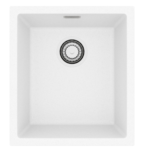 ALVEUS Zlewozmywak 40x45 OMNI 10 biały, syfon 1160037