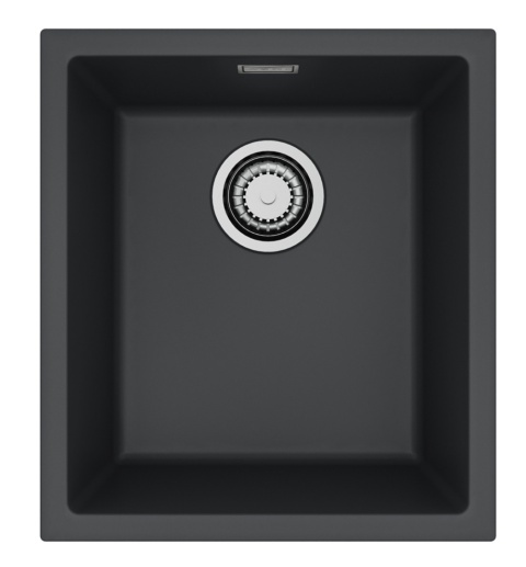 ALVEUS Zlewozmywak 40x45 OMNI 10 deep black, syfon 1160042