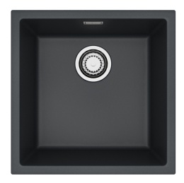 ALVEUS Zlewozmywak 45x45 OMNI 20 czarny, syfon 1160048