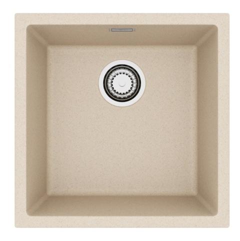 ALVEUS Zlewozmywak 45x45 OMNI 20 piaskowy, syfon 1160046