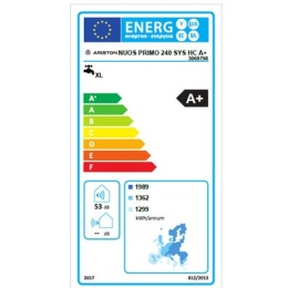ARISTON NUOS PRIMO 240 SYS HC A+ STOJĄCA POMPA CIEPŁA DO C.W.U. TYPU MONOBLOK Z GRZAŁKĄ 2 KW I WYŚWIETLACZEM LCD 3069798