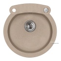 Alveus Roll 10 Zlewozmywak granitowy 53x51 cm 1-komorowy bez ociekacza beżowy 1211055
