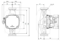 GRUNDFOS ALPHA2 GO Pompa obiegowa 25-60 180 93074216