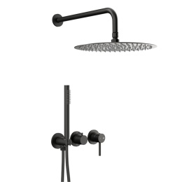 KFA MOZA zestaw prysznicowy podtynkowy z bateria i deszczownicą black 503951181