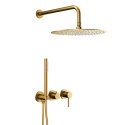 KFA MOZA zestaw prysznicowy podtynkowy z baterią i deszczownicą brushed gold 503951131